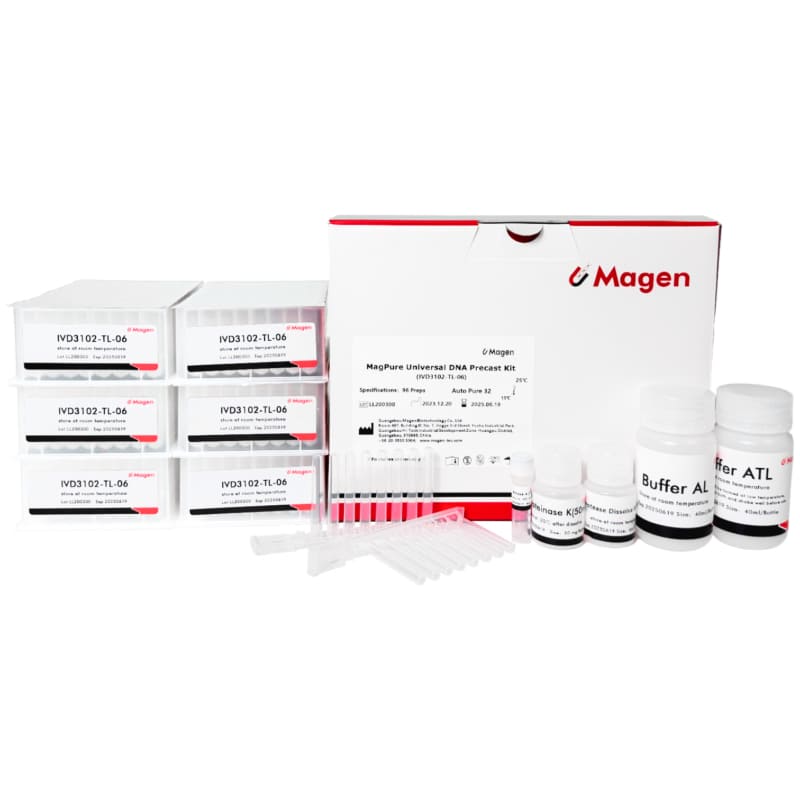 Предраскапанный набор MagPure Universal DNA Precast Kit для выделения ДНК с помощью Auto-Pure 96 или аналогичных станциий