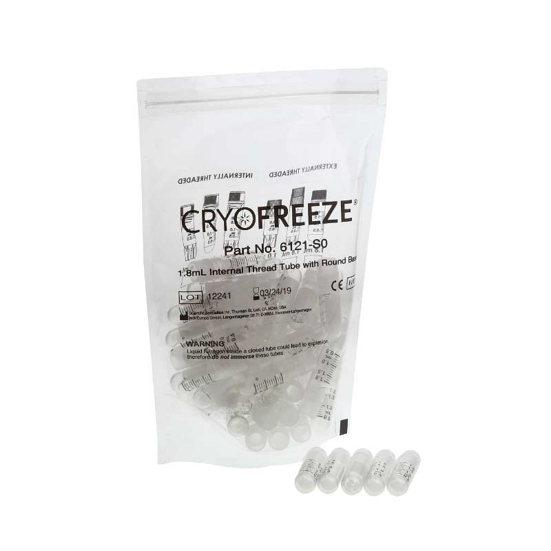 Криопробирки объёмом 1,8 мл, круглодонные, 50 шт/уп